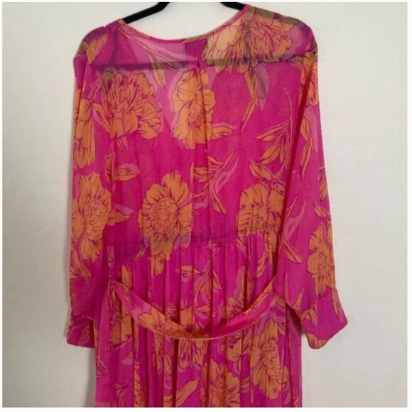 ⭐️ Vacation Beach Vaca Floral Flower Wrap Chic Glam Girly Classy Hip Maxi Dress - Picture 3 of 9